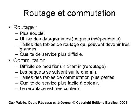 Cours Les Techniques De Transfert La Commutation