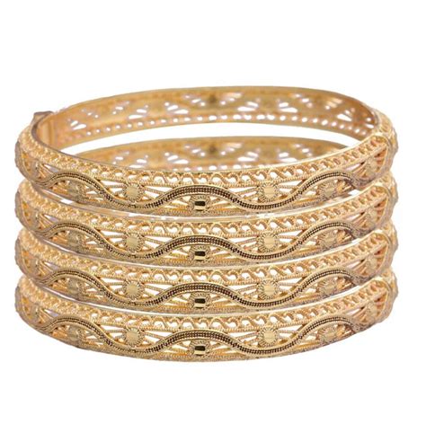 Real Gold Plated Dubai Bangle Jewelry Openable Bangles Etsy