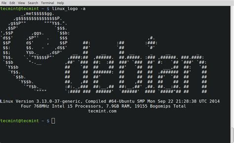 Linuxlogo A Command Line Tool To Print Color Ansi Logos Of Linux