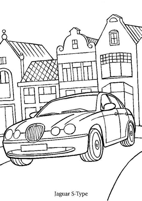 Ce coloriage et dessin de transports pour les enfants est gratuit à imprimer et à colorier. Coloriage Voiture Jaguar Type S