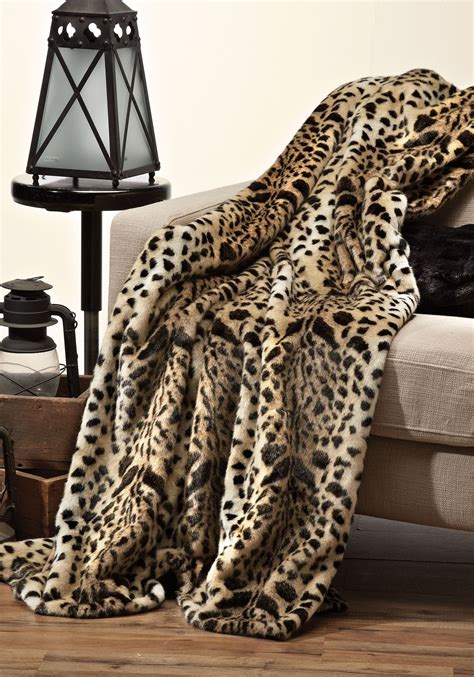 Leopard Signature Series 60 X 60 Faux Fur Throw With Images Faux