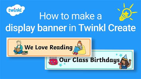 How To Make A Display Banner In Twinkl Create Youtube