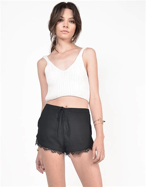 Lace Detail Shorts 2020ave