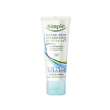 Face moisturizers and face creams contain consistent moisturizing also helps blur the appearance of fine lines and wrinkles. Simple Clear Skin Oil Balancing Moisturiser reviews