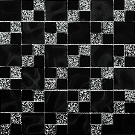 Black And White Mat Crystal Mosaic Tiles Sheet Walls Floors Bathroom