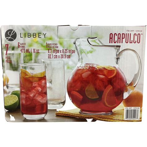 Libbey Glass Pitcher With Glasses Set Canadawide Liquidations