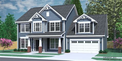 House Plan 2304 A The Carver Elevation A Traditional Two Story Plan