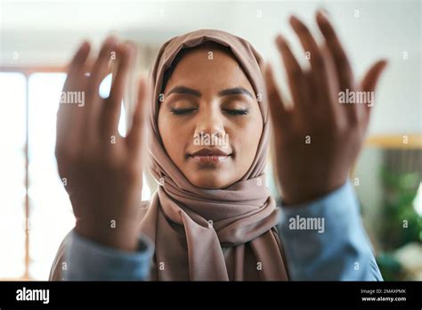 Pray As Though Everything Depended On God A Young Muslim Woman Praying