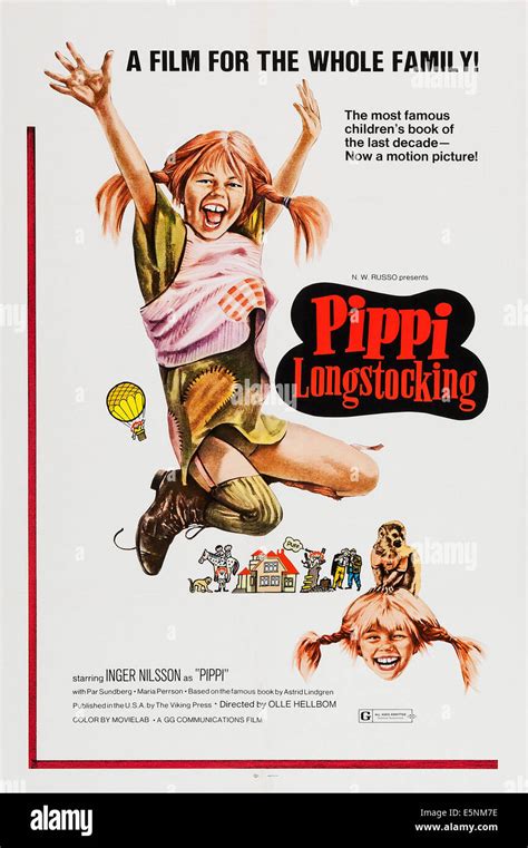 Pippi Longstocking Aka Pippi Langstrump Us Plakat Inger Nilsson