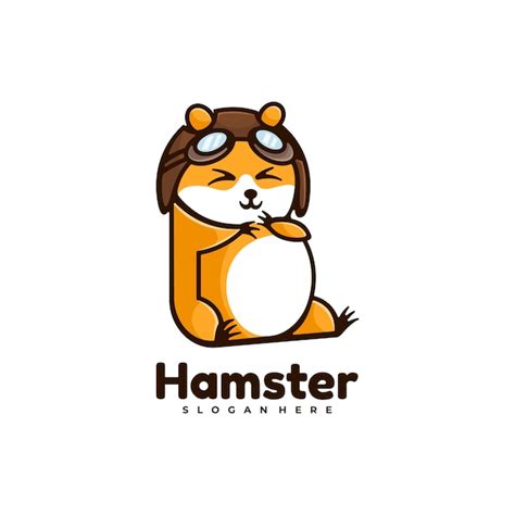 Premium Vector Logo Hamster Simple Mascot Style