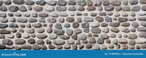 Pebble Stone Wall Texture Background Stock Photo Image Of Gravel