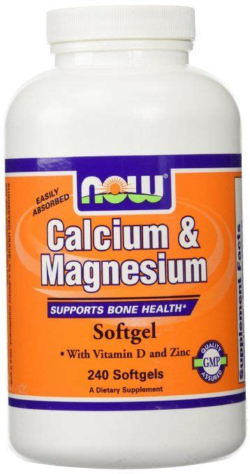 Effects of vitamin d supplements on bone mineral density potassium, magnesium, and fruit and vegetable intakes are associated with greater bone mineral. Calcium and Magnesium 240 Softgels | Now foods, Healthy ...