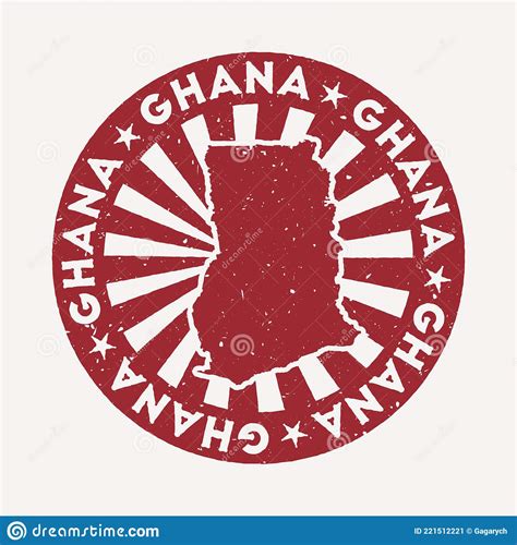 Ghana Stamp Stock Vector Illustration Of Ghana Insignia 221512221
