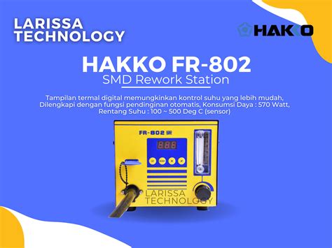 Jual Hakko Fr 802 Smd Rework Station Oleh Larissa Technology