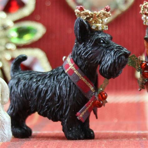 Regal Scottie Dog Christmas Decoration By The Christmas Home