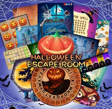 Escape Room Game Diy Halloween Printable Game Kit For Kids Etsy