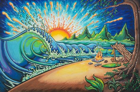 Surf Artist Drew Brophy Surfn Beach Scene Magazine