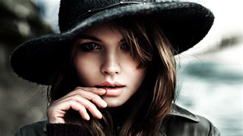 Download Russian Brunette Hat Model Face Woman Anastasiya Scheglova Hd Wallpaper