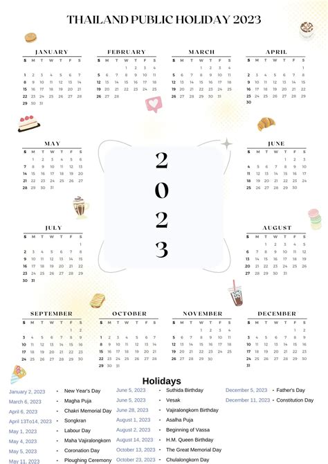 Thailand Public Holidays 2023 With Thailand Printable Calendar