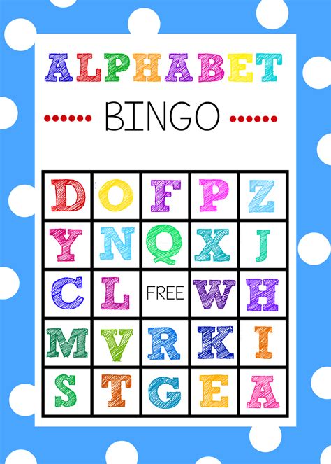 Free Kids Printable Bingo Cards
