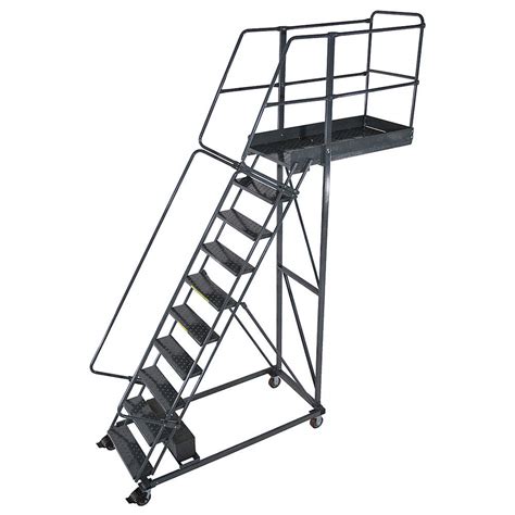 Cantilever Rolling Ladder Cl 10 10 Step Industrial Man Lifts