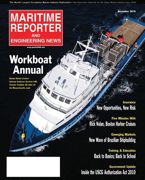 Maritime Reporter Magazine November 2010 Cover Page