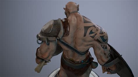 Orc Fantasy Game Ready Character Free Vr Ar Low Poly 3d Model