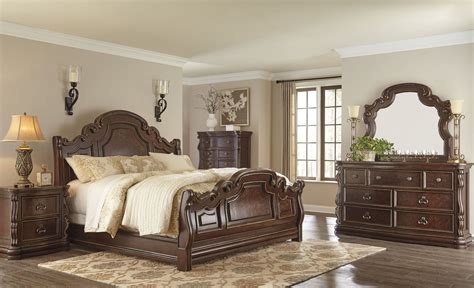 For online orders over $448. Florentown Dark Brown Sleigh Bedroom Set from Ashley ...