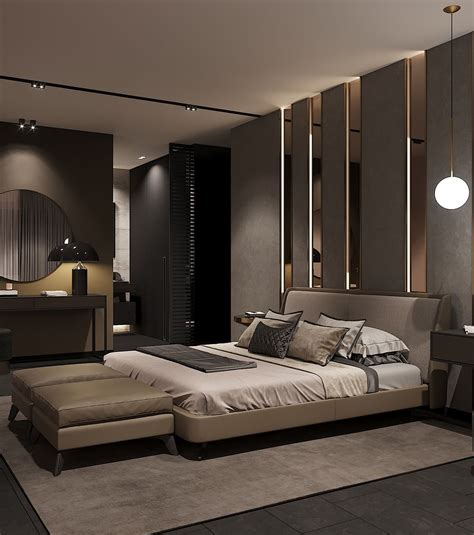 Bedroom In Contemporary Style On Behance Luxury Bedroom Master