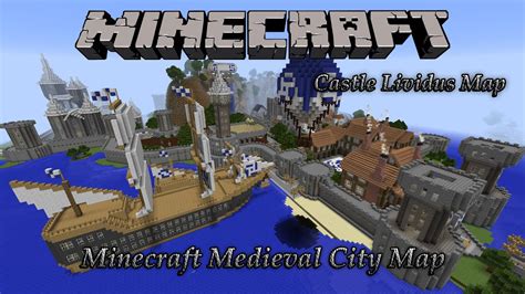 Minecraft Medieval City Map Castle Lividus Download Youtube