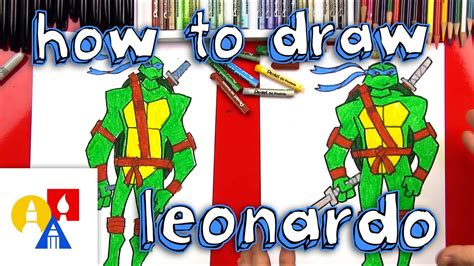 How To Draw Leonardo Teenage Mutant Ninja Turtles YouTube