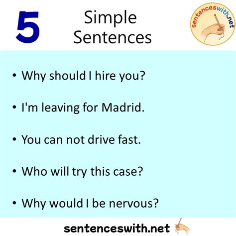 5 Simple Sentences Examples Simple In A Sentence Sentenceswithnet