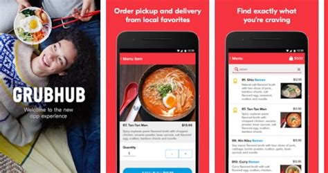 Using the grubhub for drivers app. Best food ordering apps to get food delivered at home or ...