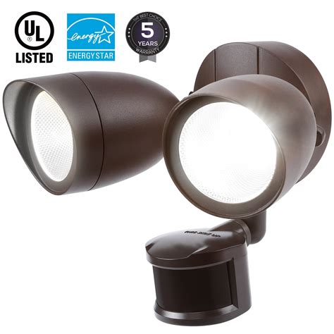 Leonlite 20w Dual Head Motion Activated Led Outdoor