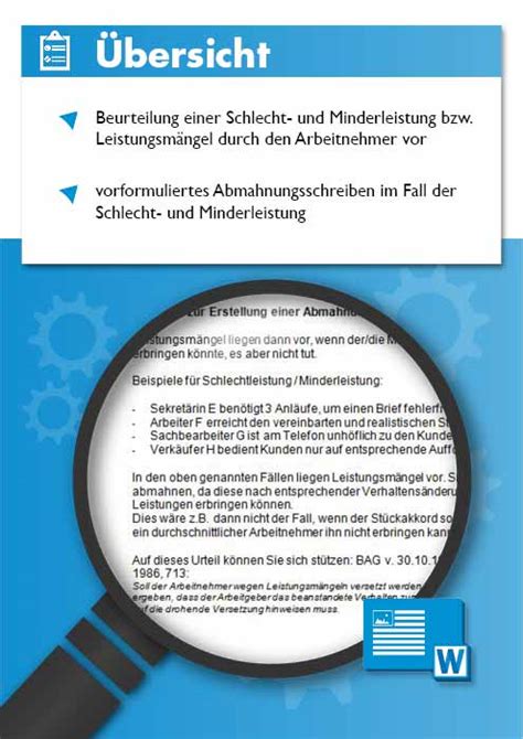 Aug 11, 2021 · muster abmahnung wegen alkohol (.pdf) was sie bei der formulierung dieser zu beachten haben, zeigt das muster auf. Abmahnung Schlechtleistung Muster Kostenlos