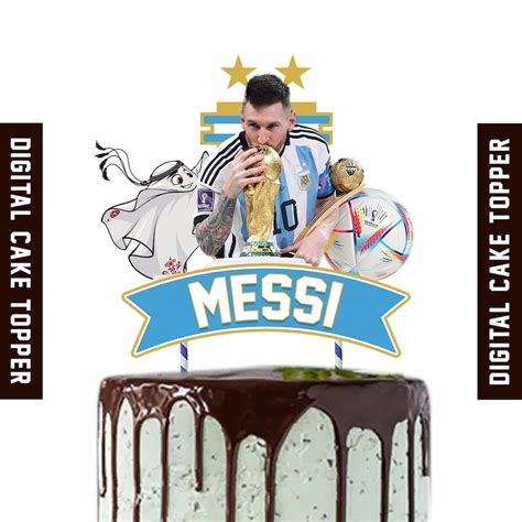 Tarta Digital Messi Topper Cumpleaños Etsy España