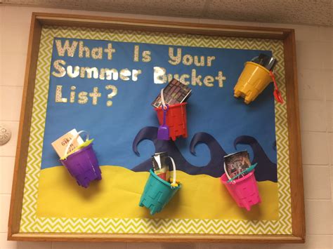 Summer Bucket List Library Bulletin Board Library Bulletin Board
