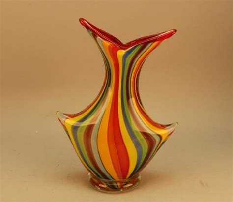 Sold At Auction Vintage Multi Colored Murano Vase