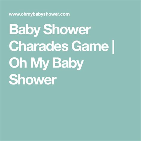 How To Play Baby Shower Charades Baby Shower Charades Baby Shower