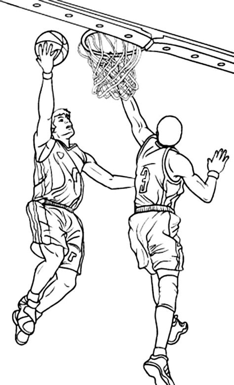 This drawing was made at internet users' disposal on 07 february 2106. NBA Action Coloring Page : Color Luna