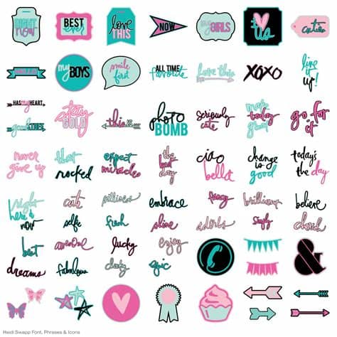 Demo donationware free free for personal use public domain, gpl, ofl shareware. Heidi Swapp: Fonts, Phrases, & Icons - Heidi Swapp ...