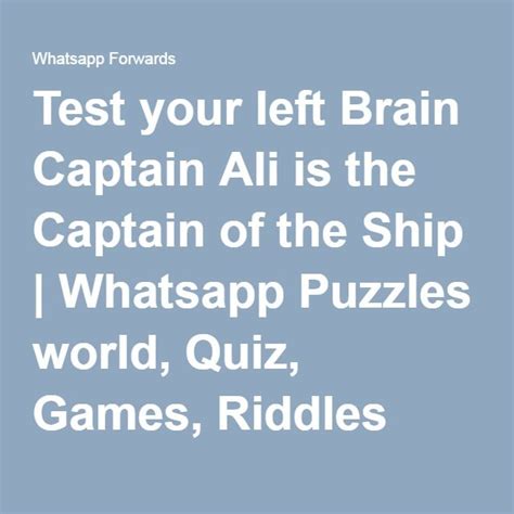 Whatsapp Puzzles World Quiz Games Riddles And Messages Test Your
