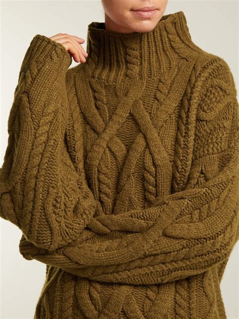 Cable Knit Wool And Cashmere Blend Sweater Connolly Matchesfashion