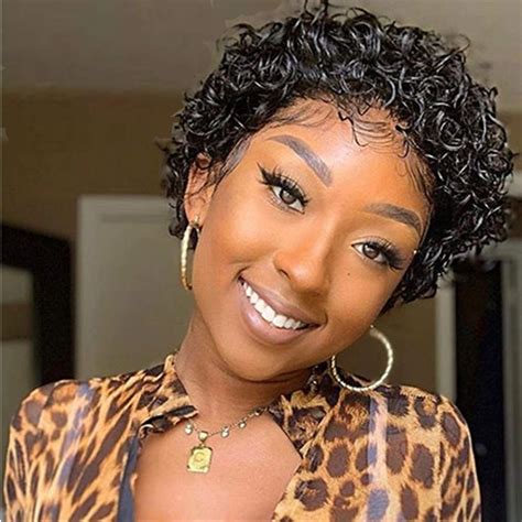 Short Curly Bob Wigs 360 Transparent Lace Front Wigs Human
