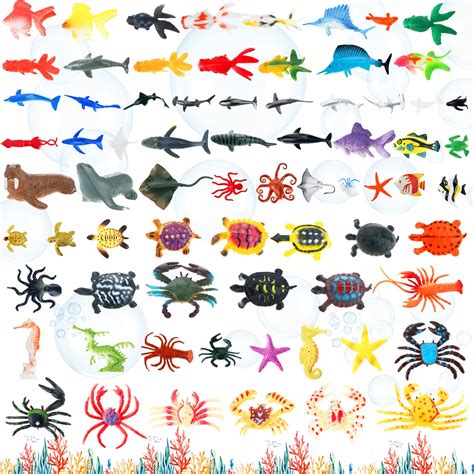 Buy 72 Packs Ocean Sea Animal Toys Safari Animals Figures Toys Small