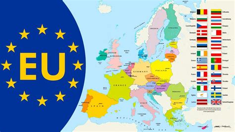 Click on the europe countries map wo to view it full screen. Countries of the European Union 2019 - EU Member States with Flags - YouTube