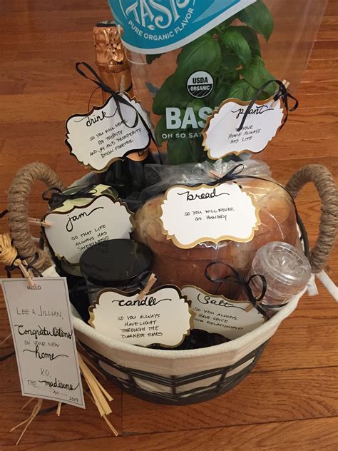 Which of these home entertaining gift ideas is your favorite? Housewarming gift basket, welcome home gift, welcome to ...