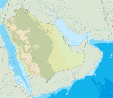 Saudi Arabia Illustrator Map Eps Illustrator Map Vector World Maps