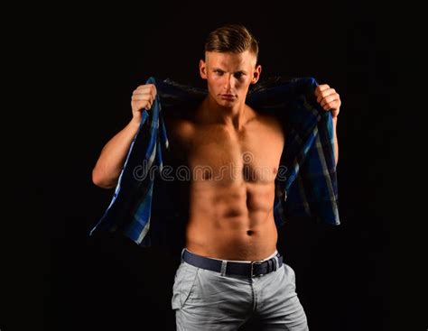 Man Naked Torso Nude Male Abs Muscular Guy Topless Fitnes Body Stock Photo Image Of