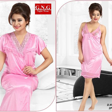 Solid 2 Piece Bridal Nighty Pink At Rs 250set In Mumbai Id 13456987573